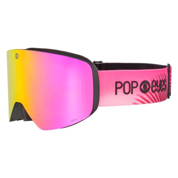 POP EYES JAMIE Wild Tropical Pink Skibrille – Frontansicht
